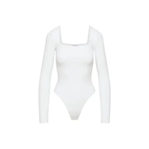 ARITZIA Тень Squareneck Длинный Рукав Комбинезон Женская Bright White Bright White