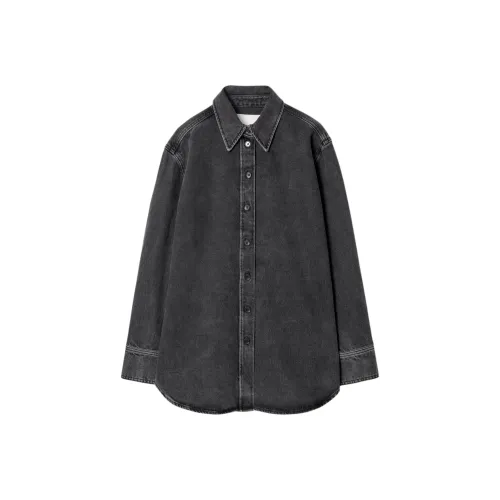 COS Промытый черный Женские рубашки