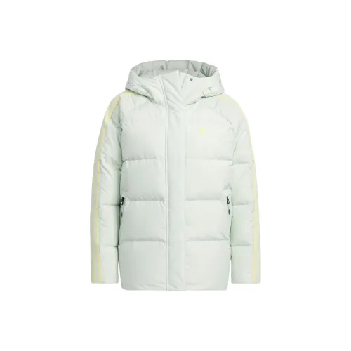 Adidas 3 Stripes Пуховик Женские Linen Green