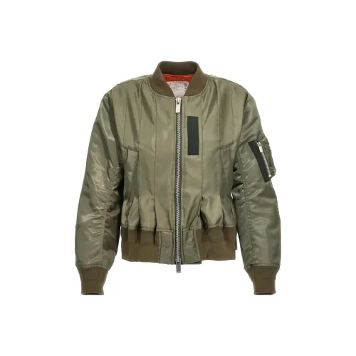 sacai Армейский зеленый Женские Куртки
