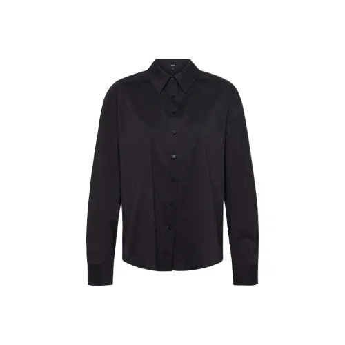 Khy OVERSIZED Пуговица Пуховые куртки Рубашка Женские Черный Черный