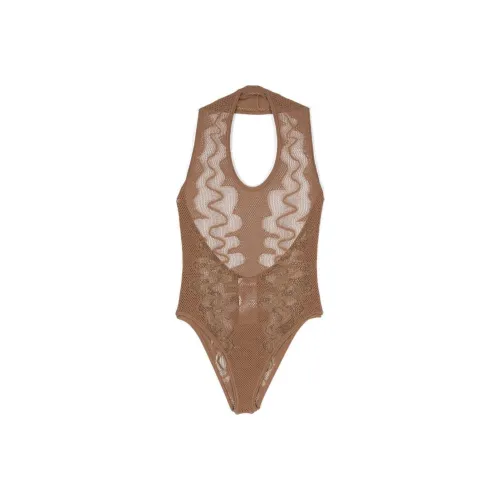 SAINT LAURENT SS24 Комбинезон Женский Верблюжий Коричневый