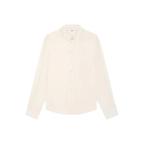 CELINE SS25 Весенне-летняя Женская коллекция Рубашка Женская Айвори