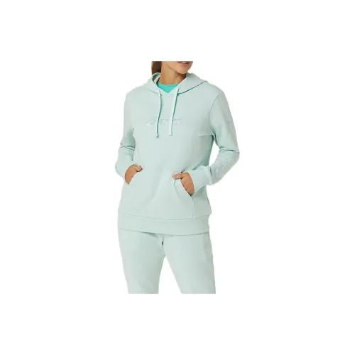 Asics French Terry Пуловер Толстовка Толстовка Женские Светло-Синий