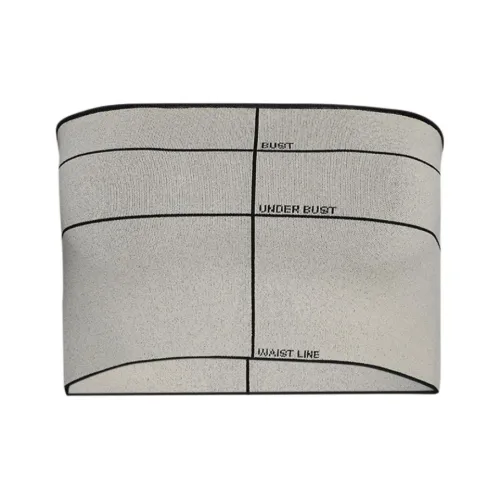 Vetements Без бретелек Топ Женский Серый