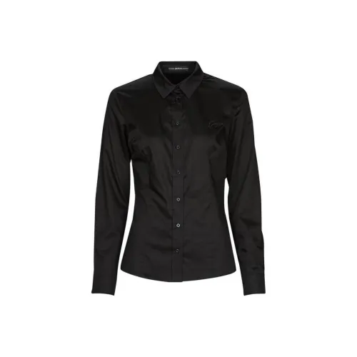 GUESS Классическая рубашка облегающий крой женская черная