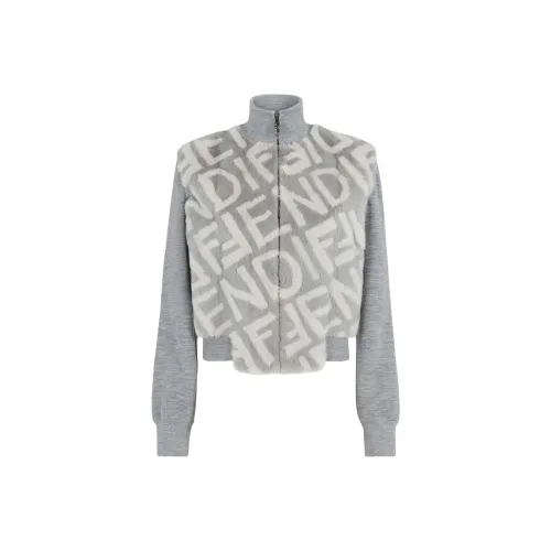 FENDI SS23 Куртки и Пальто Женские Серые