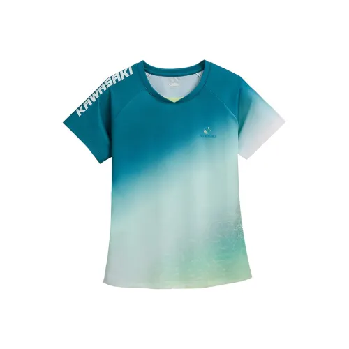 Kawasaki Contest Series Реглан с рукавом T-Shirt Женская Бледно-зеленый