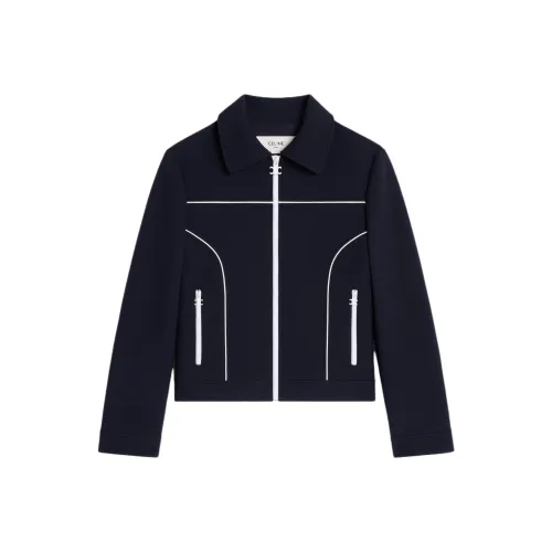 CELINE SS25 Куртки Пальто Женские Морской Синий