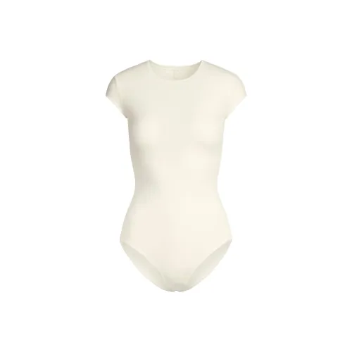 SKIMS SS25 Хлопок Джерси T Рубашка Brief Комбинезон Женские Мраморный Мраморный