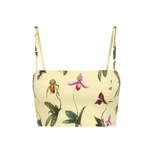 Oscar De La Renta Топ на бретелях Женский Светло-желтый