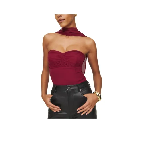 REFORMATION EZRA KNIT Топ Без бретелей Топ Женский Красный