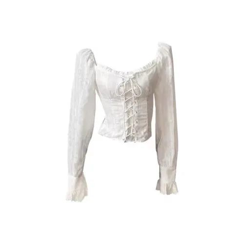 PLAY BUSH Белые Женские Рубашки