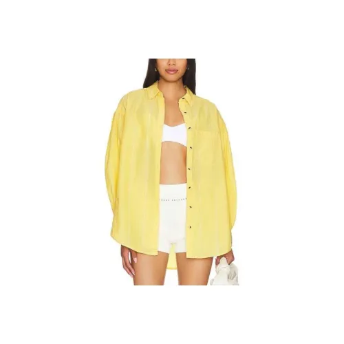 FREE PEOPLE Рубашка Женская Желтая