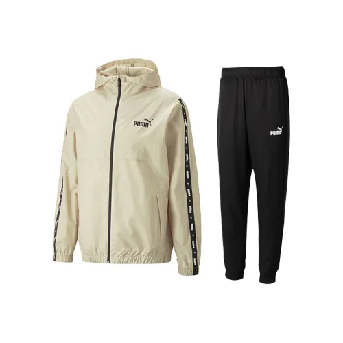 PUMA Комплект Хаки Куртка + Черные Штаны Мужские Повседневная Спортивная Одежда