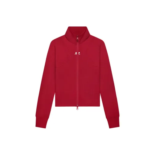 COURREGES SS25 Scuba Tracksuit INTERLOCK Куртка Куртки Пальто Женские Рубин Рубины Цвет