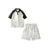 Черно-серый топ + бело-серый вереск низ