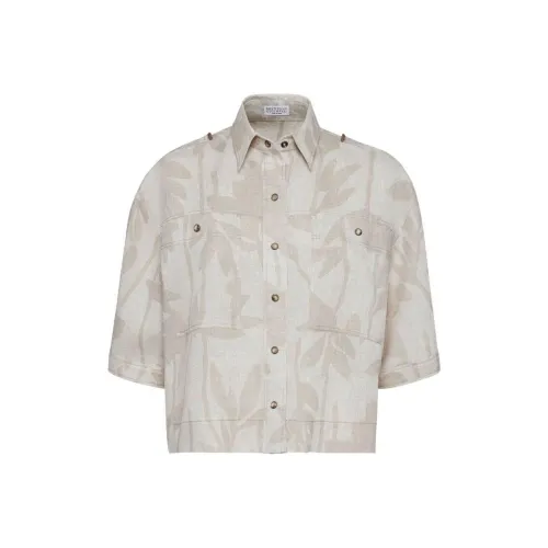BRUNELLO CUCINELLI SS24 Рубашка Женская Бежевая