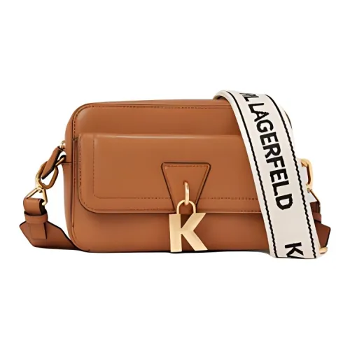 KARL LAGERFELD K SIGNATURE Корова Кожа Camera Сумка Сумка через плечо Женская Коричневая