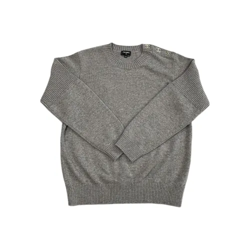 CHANEL Кашемир Свитер Женский Серый