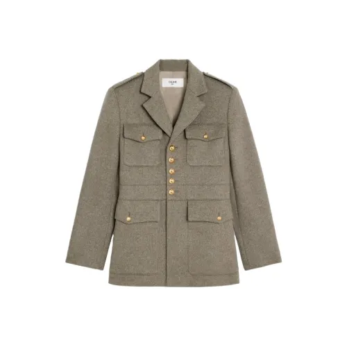 CELINE Серо-бежевые Женские Куртки