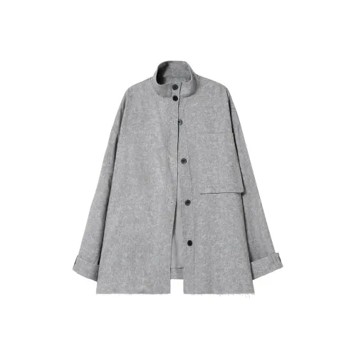 SOON FLOWER Куртки Пальто Унисекс Каменный Серый