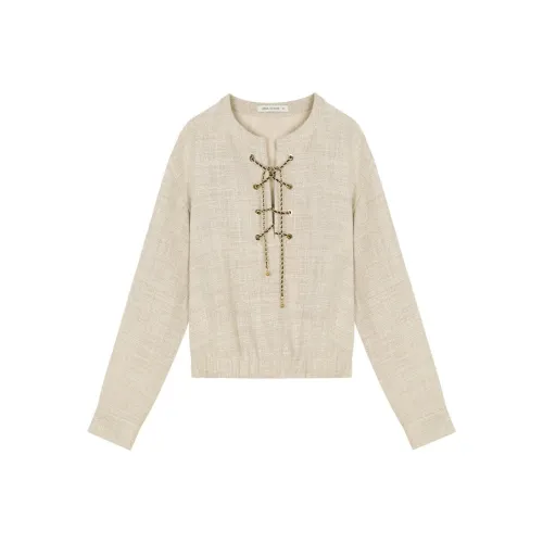 VEGA CHANG SS24 Свитшот Женский Овсяный Бежевый