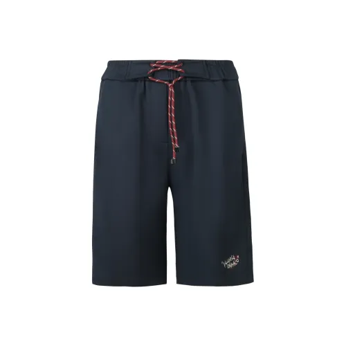 Valeria Obbaco Повседневные шорты Унисекс Темно-синий Синий