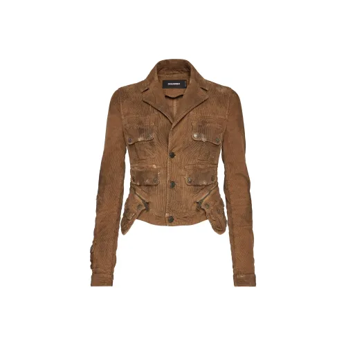 DSQUARED 2 SS24 Куртки и Пальто Женские Коричневый