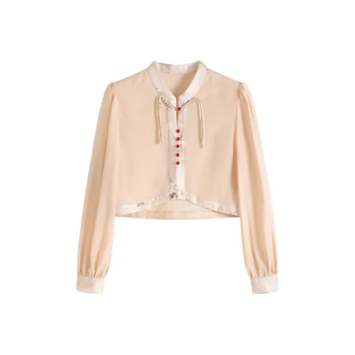 Accommodation BOOK Рубашка Женская Абрикосовый Цветок