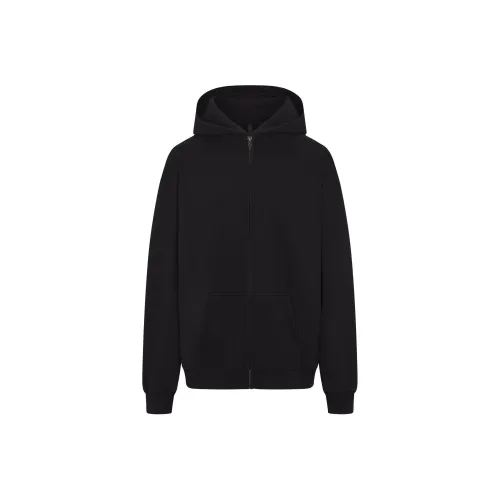 SKIMS FW24 Vintage Fleece OVERSIZED ZIP UP Hoodie Sweatshirt Women's WASHED ONYX WASHED AGATE