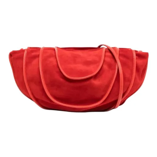 Staud Замша Теленок Плечевая Сумка Стандартная Женская Розово-Красная
