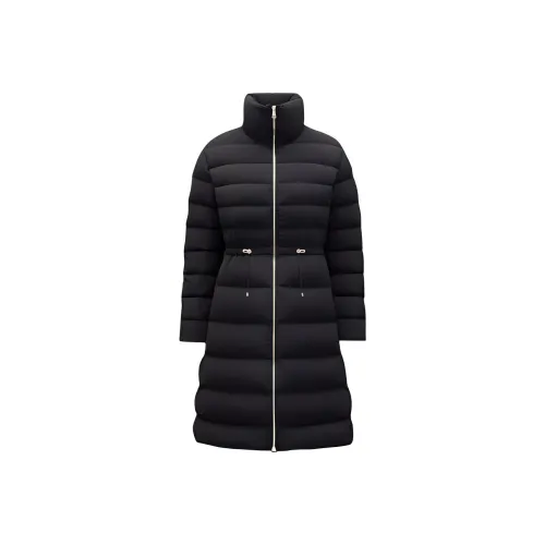 Moncler FW22 Однотонный Воротник-стойка MID Длина Пуховик Женские Черный