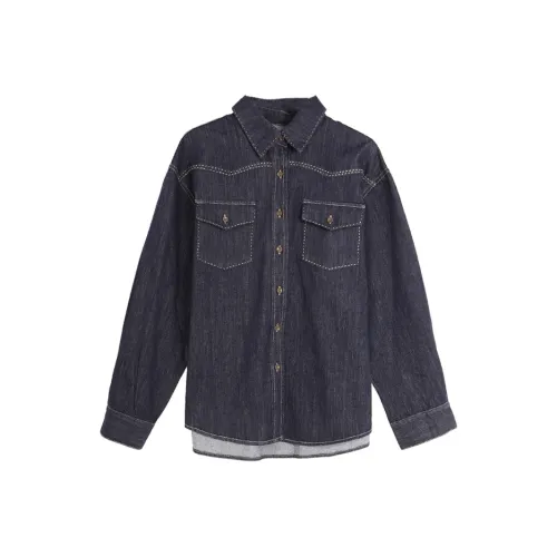 SETIROM Рубашка Женская Темно-синяя