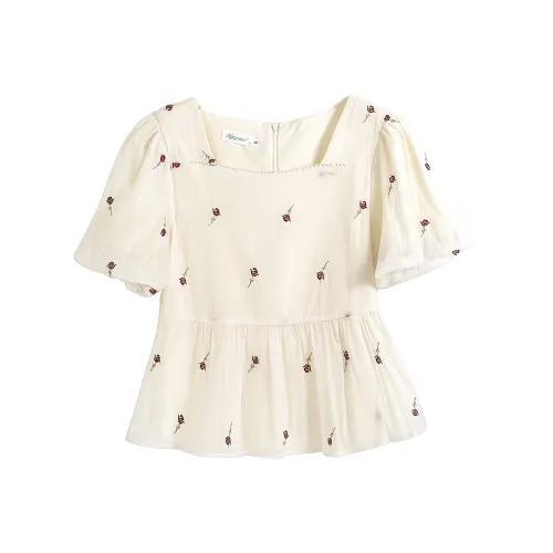 ARIADNAW STUDIO Шифон Рубашка Женская Абрикос