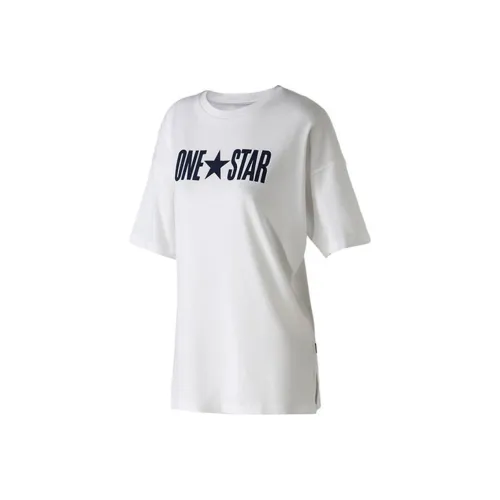 Конверс T-рубашка с рукавом-кафтан женская белая