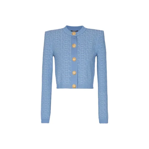 BALMAIN FW24 Трикотаж Женский Синий