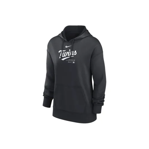 nike Minnesota Twins Аутентичная коллекция Practice толстовка женская черная