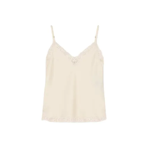 Loro Piana SS25 Топ на бретелях Женский Айвори Белый