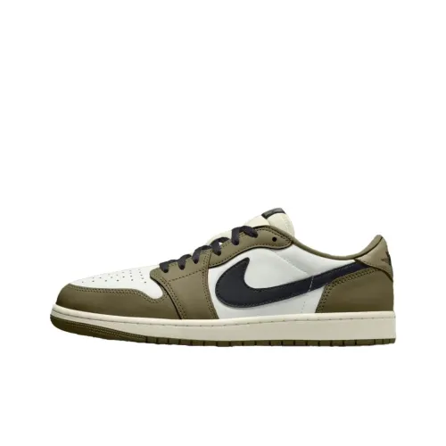 Jordan Air Jordan 1 Slip-resistant Abrasion-resistant Low Top Vintage Basketball Shoes Men's Green Джордан Эйр Джордан 1 Slip-resistant Abrasion-resistant Низкий Топ Винтажные Баскетбольные Кроссовки Мужские Зеленые