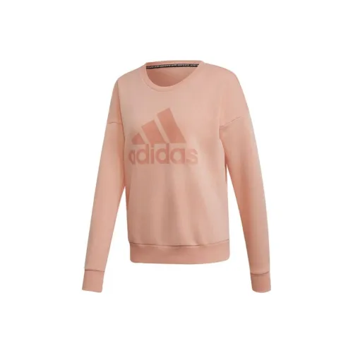 Adidas Sweat Crew Светящийся PNK F19 Толстовка Женская Розовая
