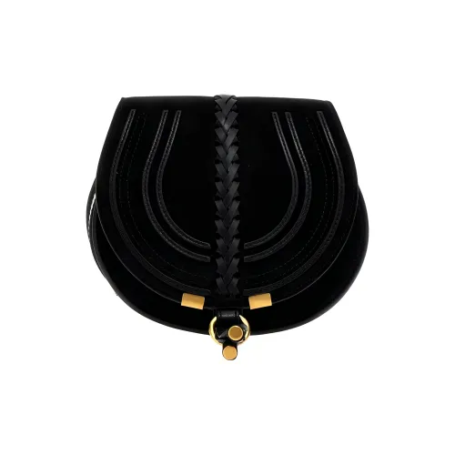 Chloe Marcie Кожа с Замшей Сумка через плечо Женская Черная