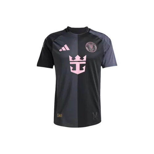 Adidas Inter Miami CFMessi SS25 25 26 Гостевой Аутентичный Футбол Джерси Мужской Черный