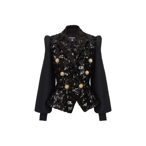 BALMAIN FW24 Куртки и Пальто Женские Черные