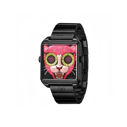 HappieWatch Animal Party Кварцевый механизм нержавеющая сталь ремешок часы женские розовый циферблат