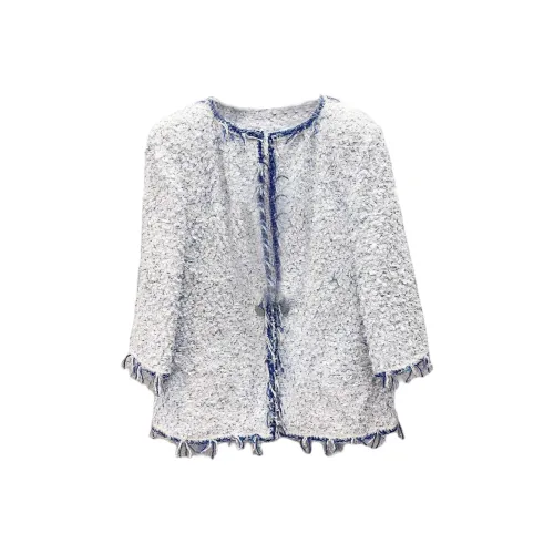 CHANEL 18 Весенний Летний Куртки и Пальто Женские Белые