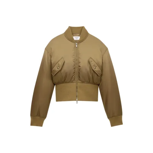 SAINT LAURENT SS25 Куртки и пальто Женские Хаки