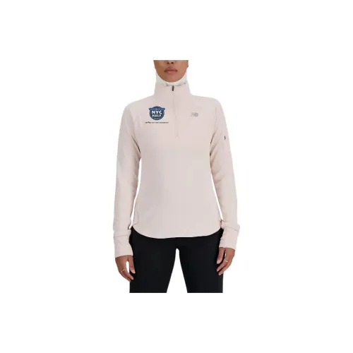 New Balance United Airlines NYC Half NB Heat Grid Полузастежка Толстовка Женские Розовый