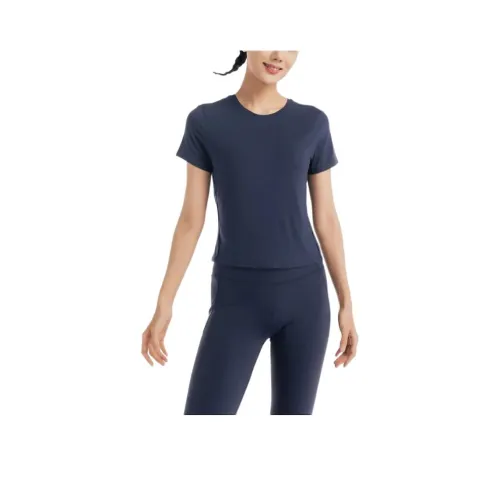 DECATHLON T-рубашка Женская Темно-синяя