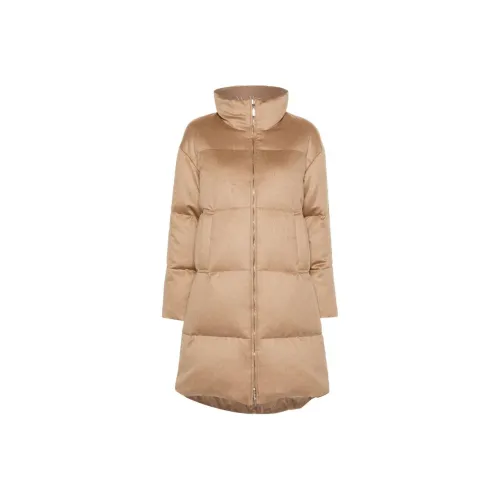 MaxMara Пуховик Женский Миндально-Бежевый